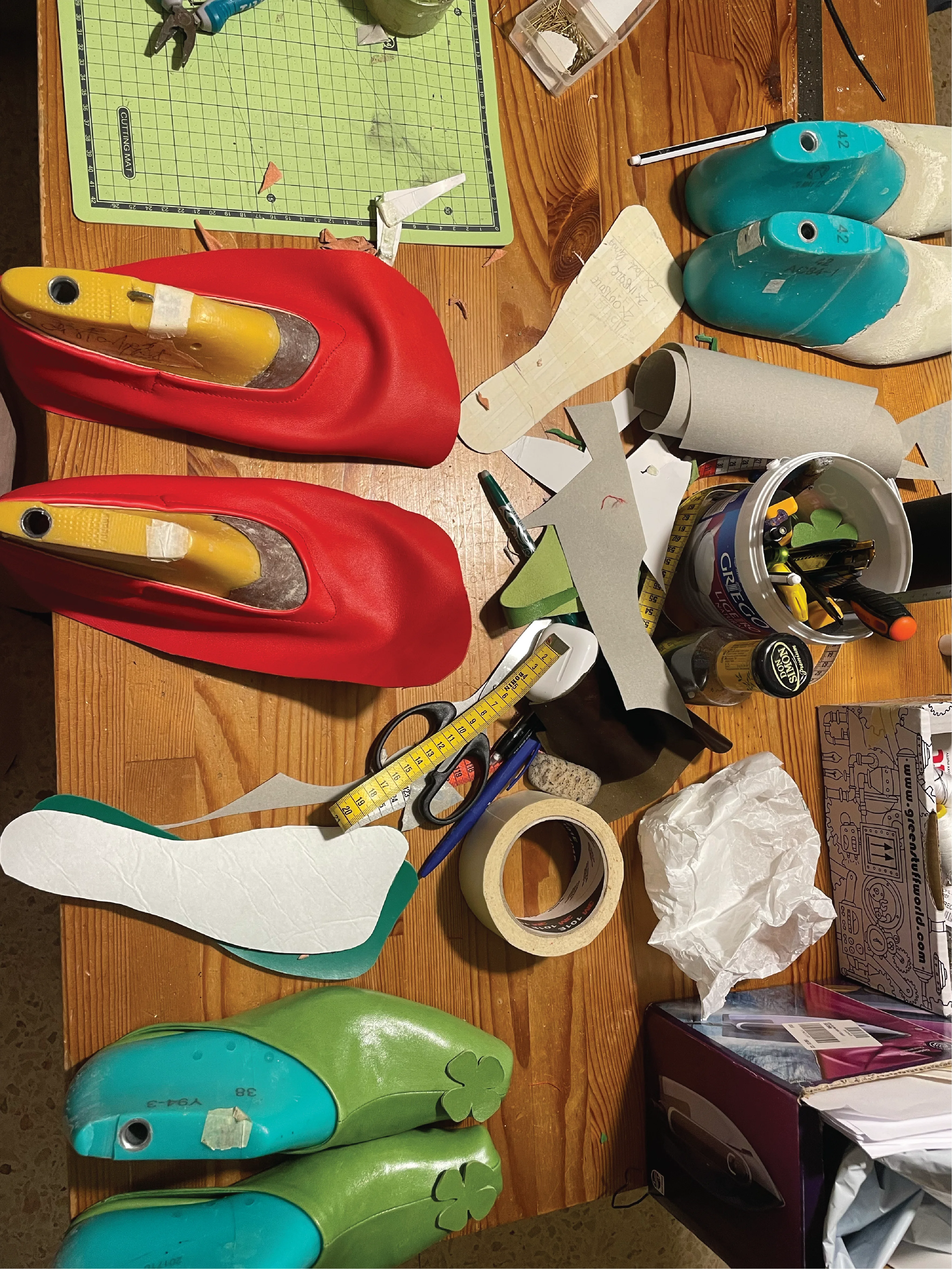 Tools and materials used in the footwear process